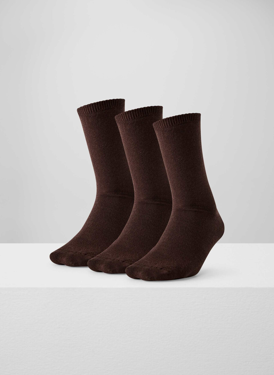 Șosete pentru pantaloni set de 3 rich mocha brown
