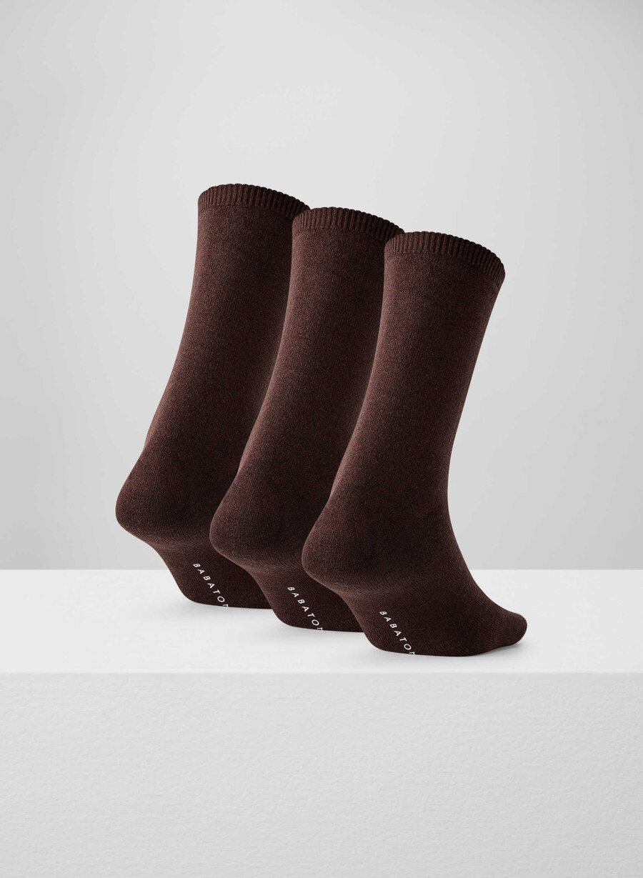 Șosete pentru pantaloni set de 3 rich mocha brown