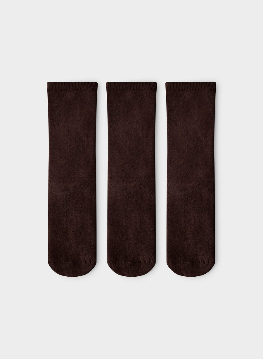 Șosete pentru pantaloni set de 3 rich mocha brown