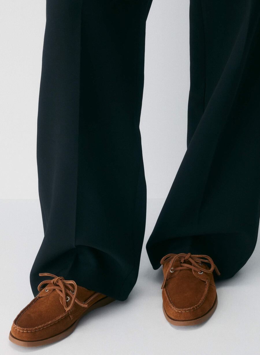 pantofi sport sperry x aritzia ao - piele întoarsă chocolatier brown