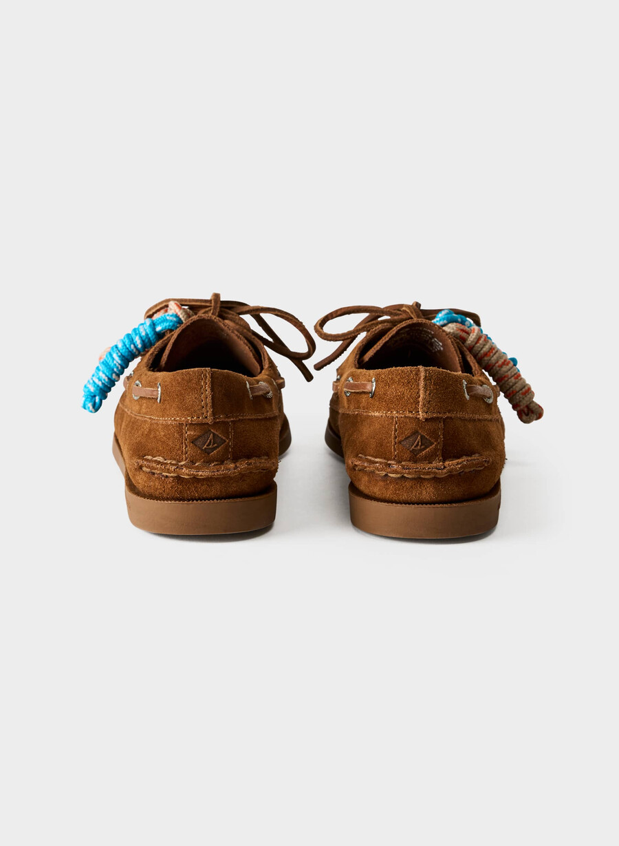 pantofi sport sperry x aritzia ao - piele întoarsă chocolatier brown
