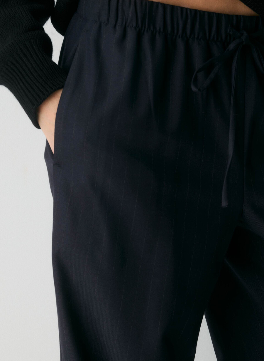 pantalonii lodge - rafinați brnt stripe dk n nvgr