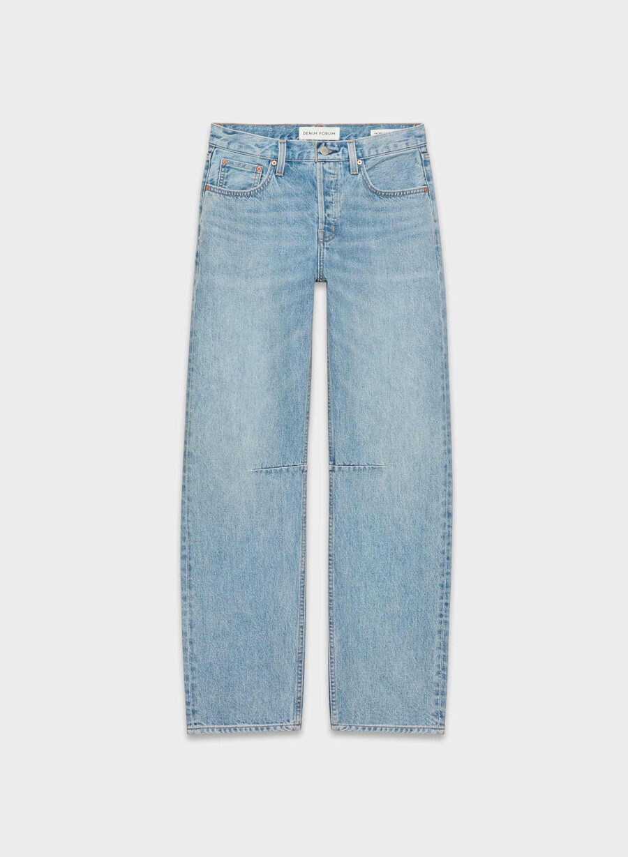blugi denim forum cu talie medie lejeri conici din anii 90 bleu taboo 7 ani