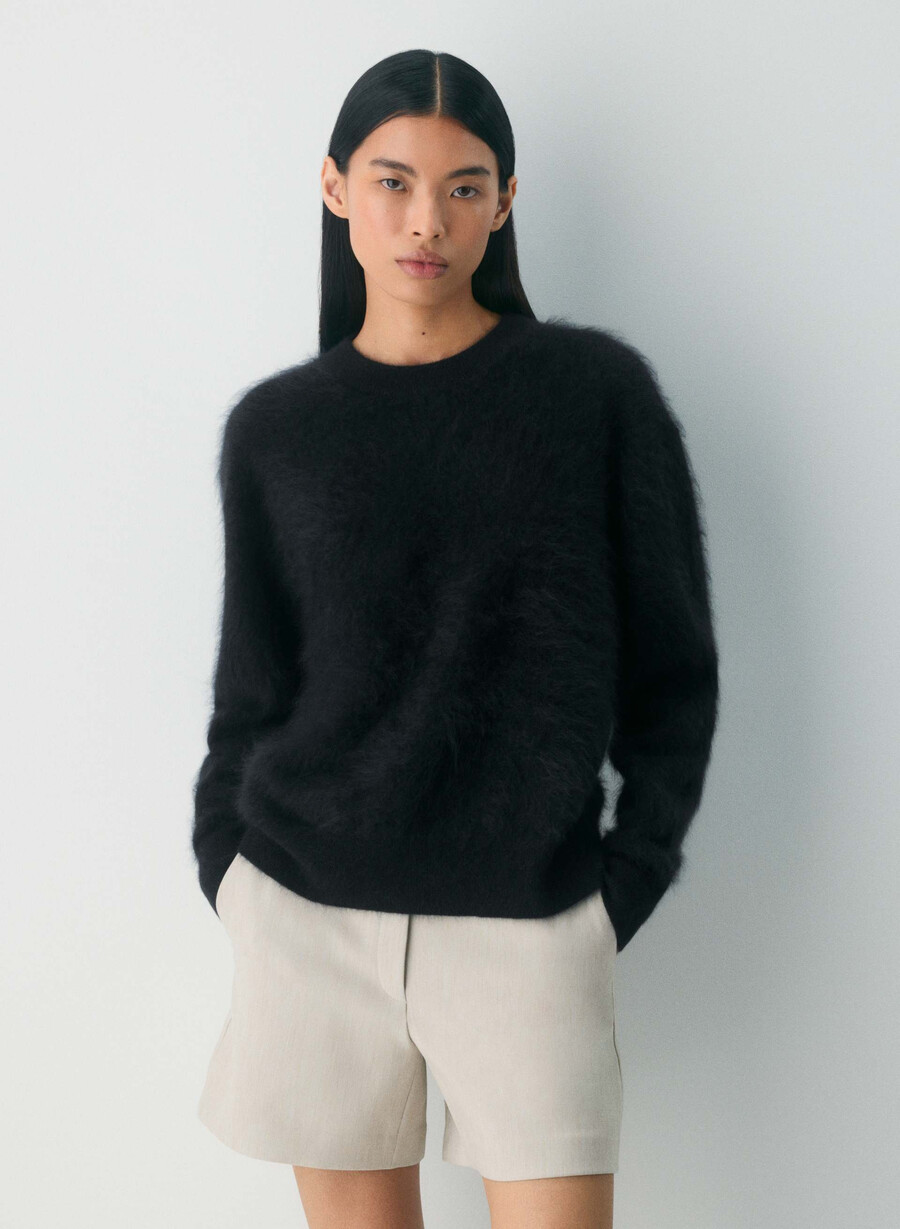 pantaloni scurți new agency la jumătatea coapsei culoare heather matte pearl