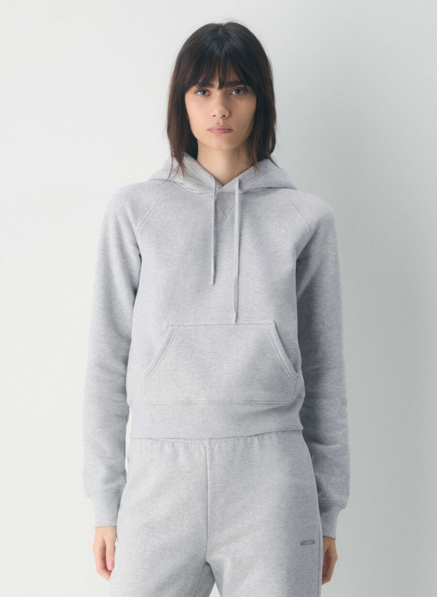 hanorac confortabil din fleece snug raglan heather chrome