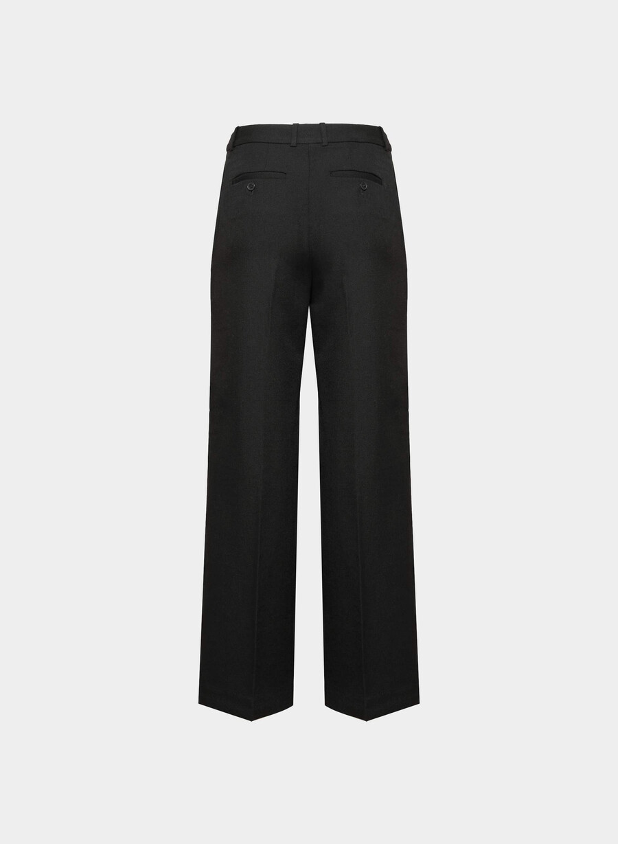 pantaloni sylvan din lână negri