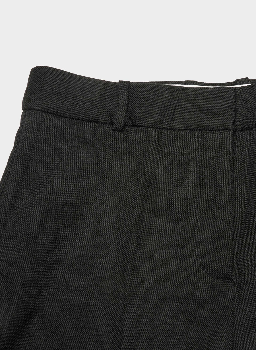 pantaloni sylvan din lână negri