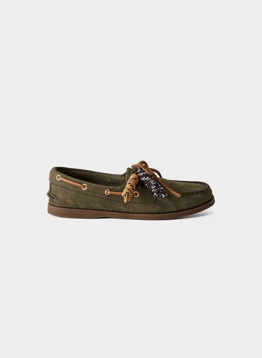 pantofi sport sperry x aritzia ao - piele nubuc dk willow green