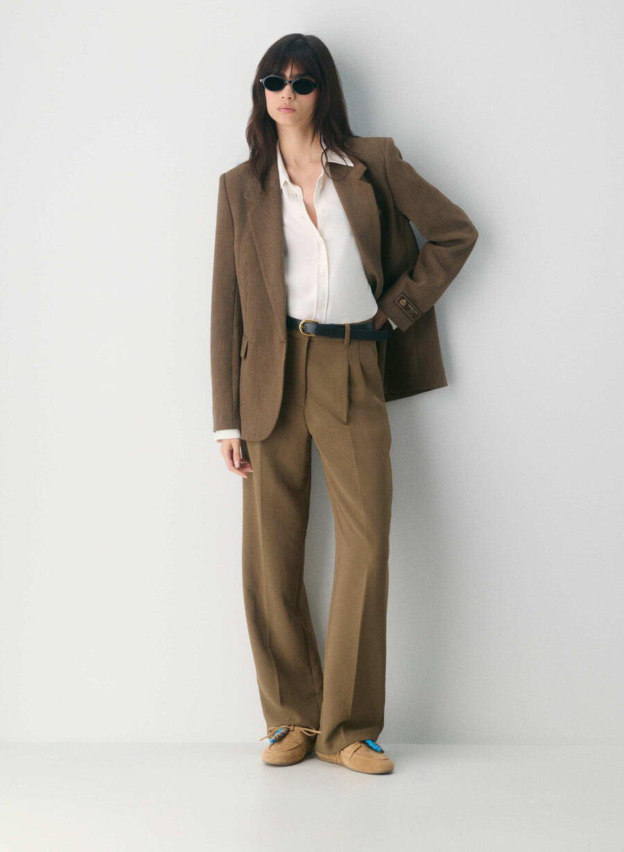 pantofi sport sperry x aritzia slim - piele întoarsă tan kaki