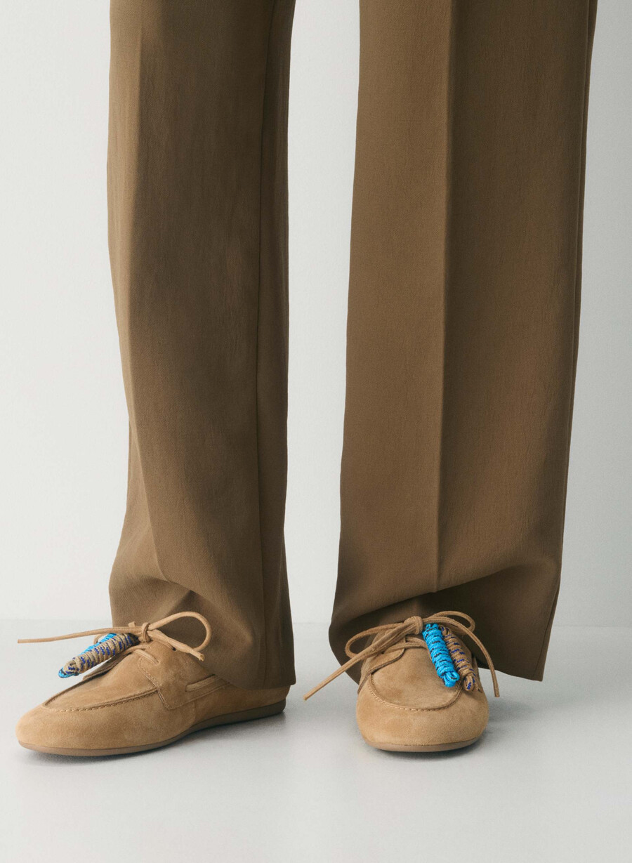 pantofi sport sperry x aritzia slim - piele întoarsă tan kaki