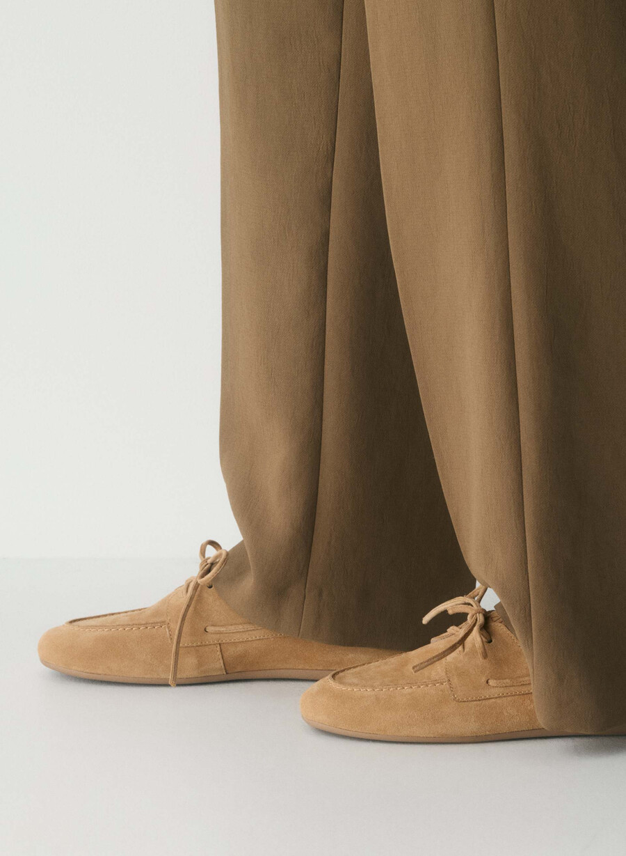 pantofi sport sperry x aritzia slim - piele întoarsă tan kaki