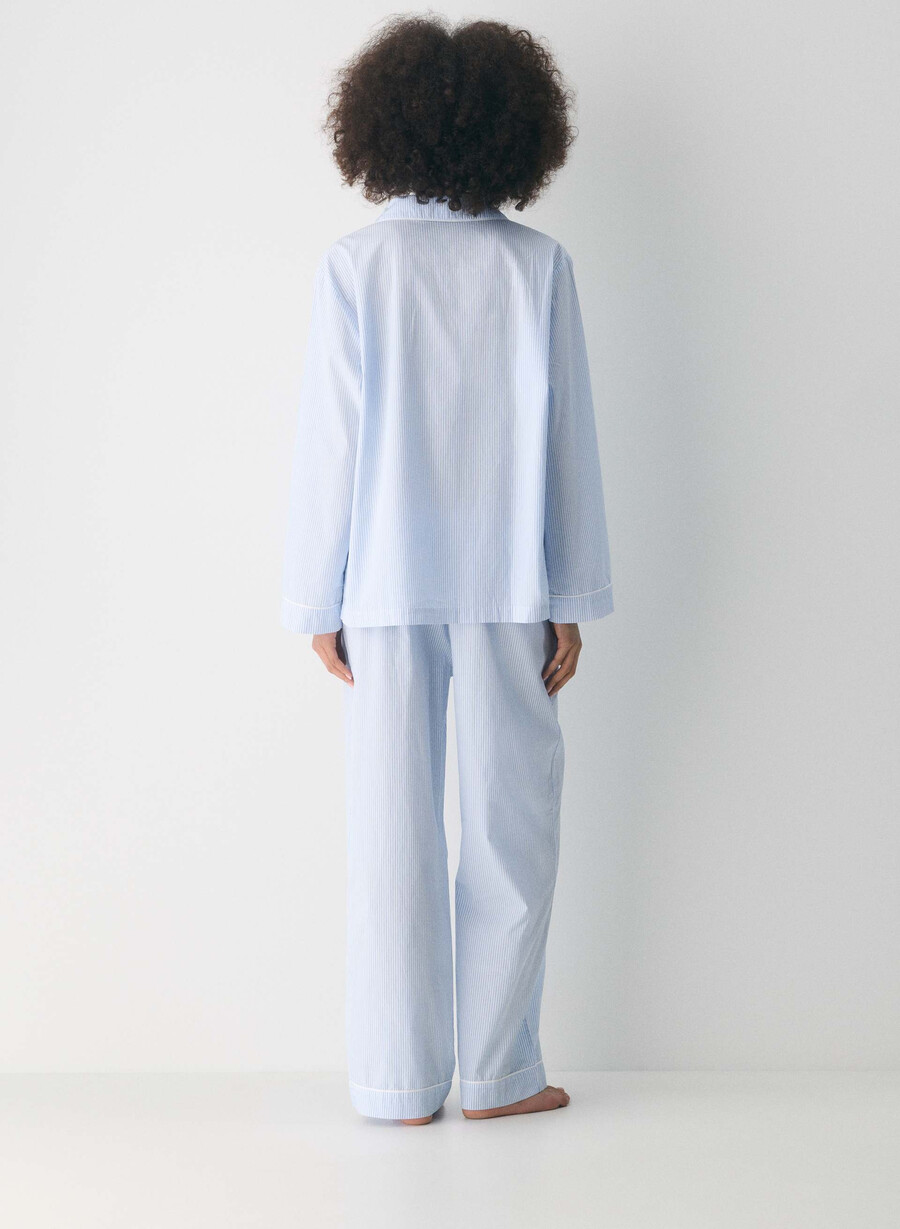 cămașă de pijama laze poplin wlsn strp crfl blwh