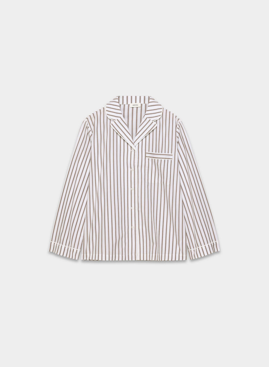cămașă de pijama din poplin laze joel stripe b wtch