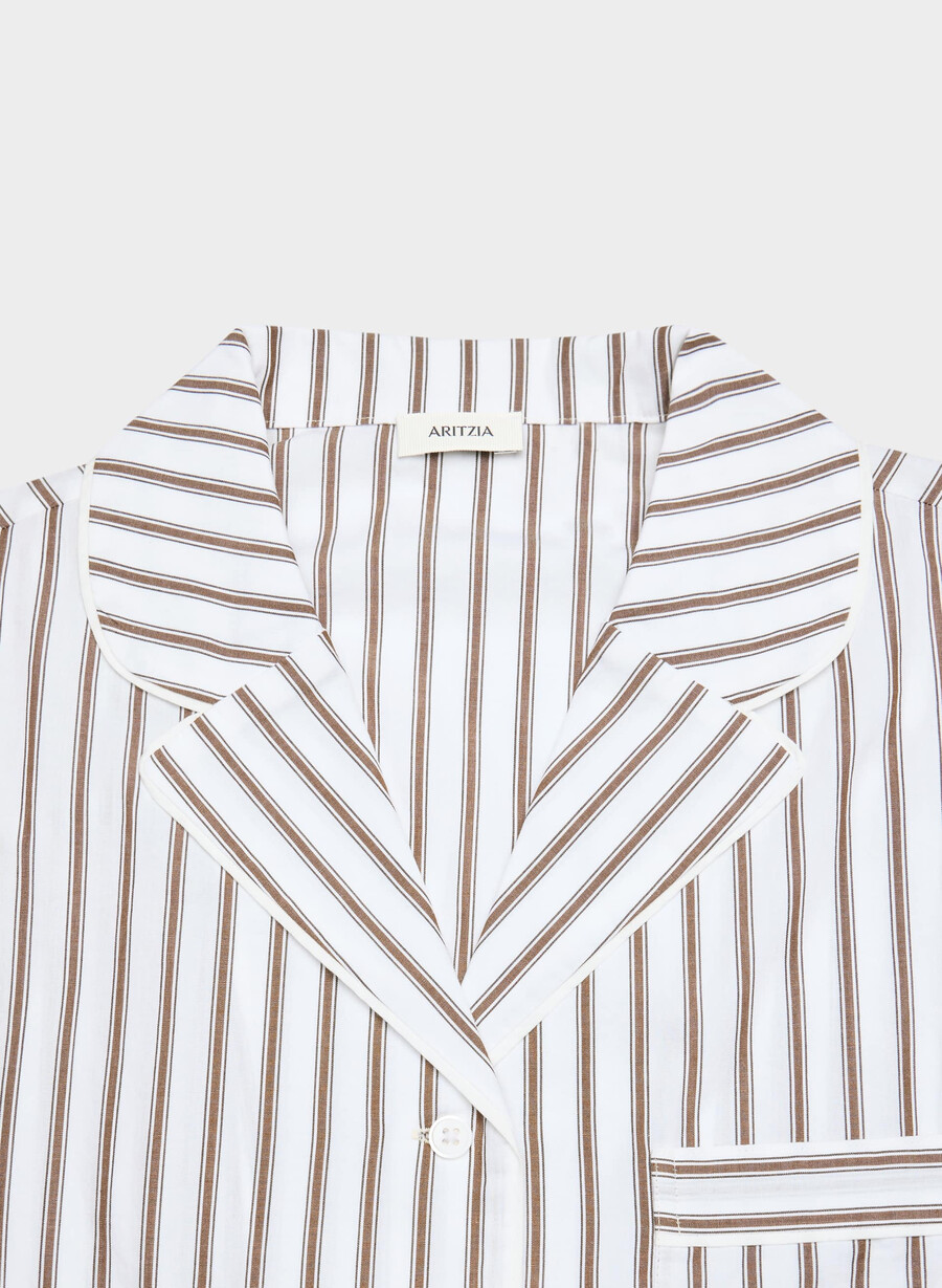 cămașă de pijama din poplin laze joel stripe b wtch