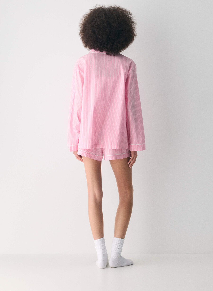 cămașă de pijama laze poplin mtchl strp jb pkbw