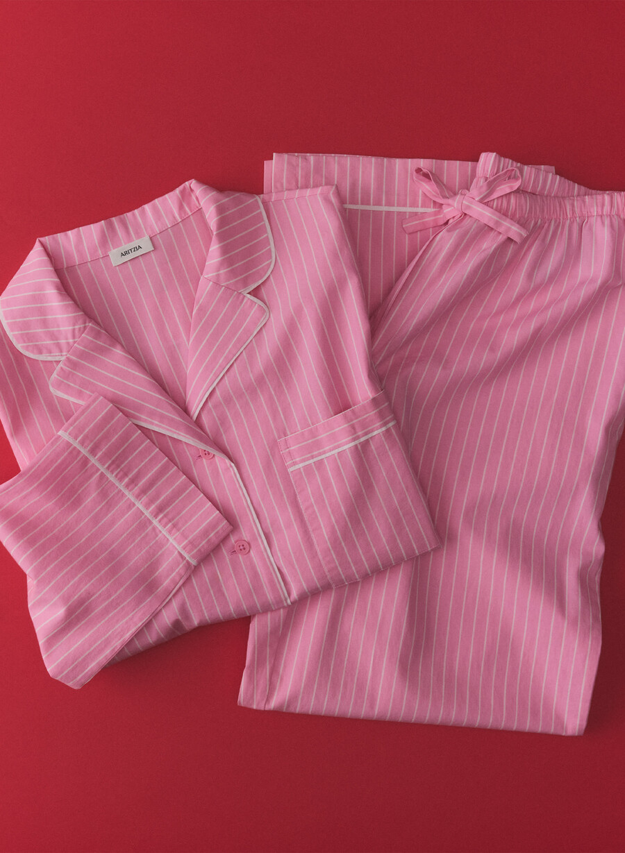 pantaloni de pijama laze poplin wlsn strp crfl blwh
