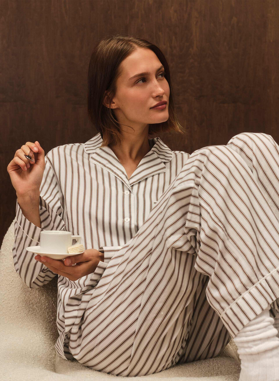 pantaloni de pijama laze poplin joel stripe b wtch