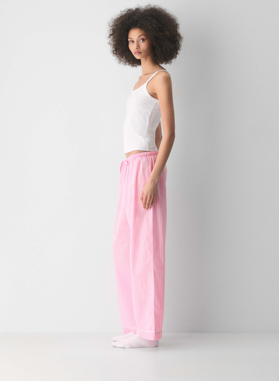 pantaloni de pijama laze poplin mtchl strp jb pkbw