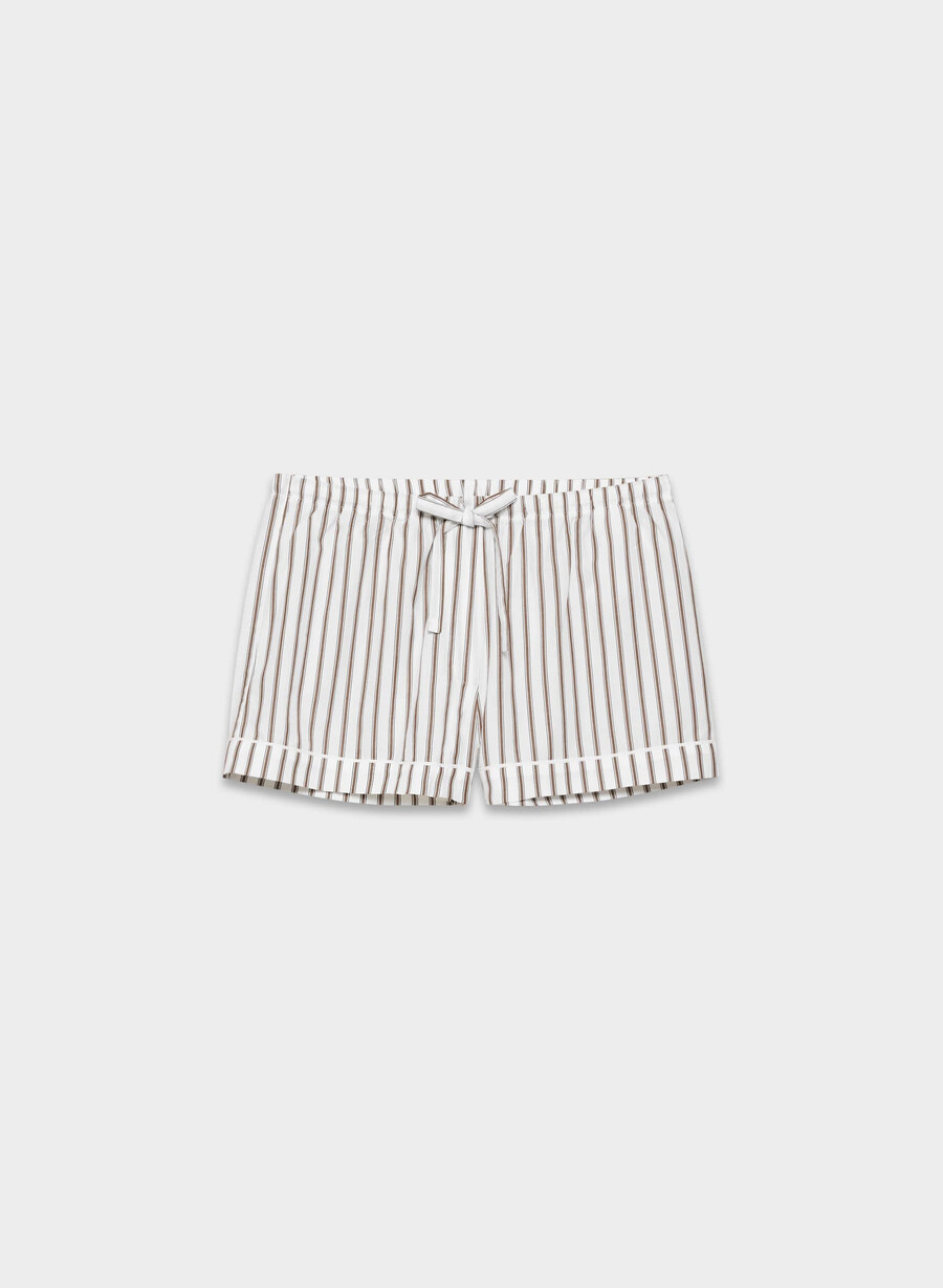 pantaloni scurți de pijama din poplin laze joel stripe b wtch