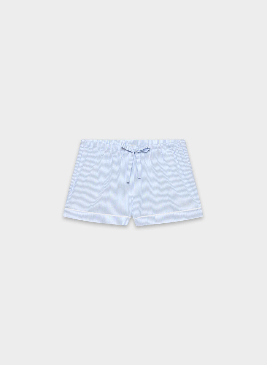 pantaloni scurți de pijama laze poplin wlsn strp crfl blwht