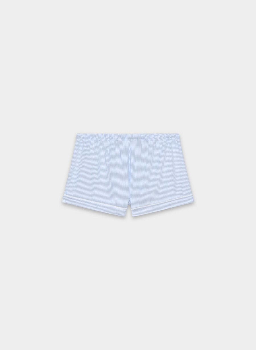 pantaloni scurți de pijama laze poplin wlsn strp crfl blwht