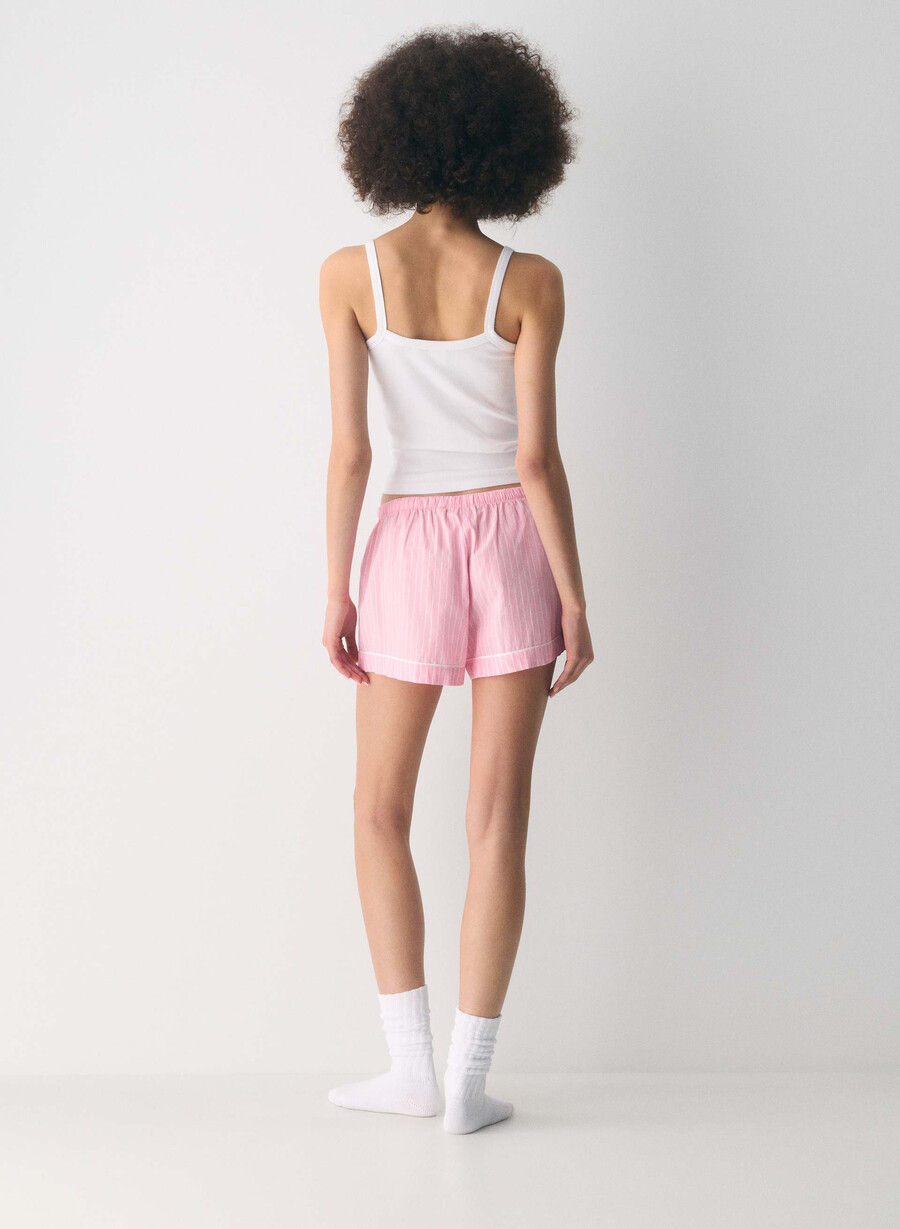 pantaloni scurți de pijama laze poplin wlsn strp crfl blwht