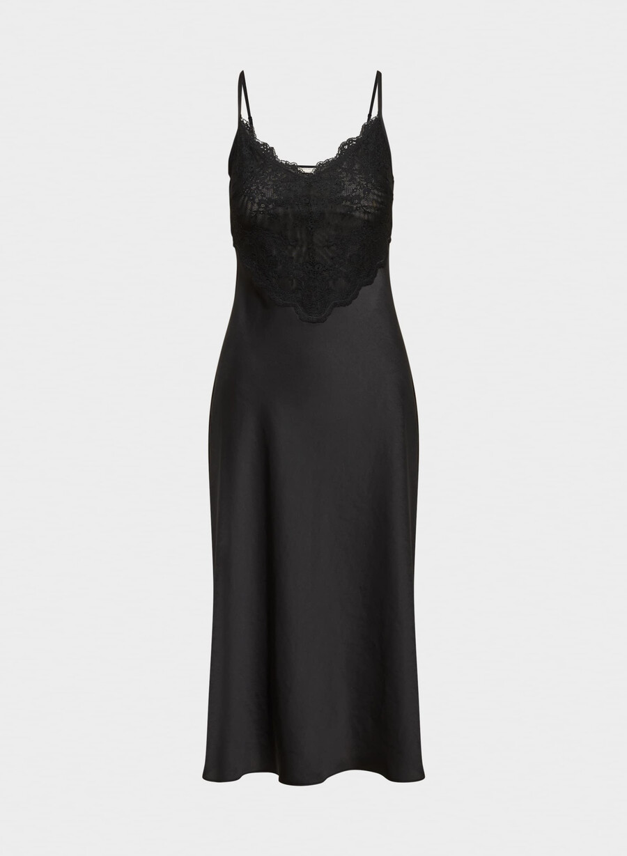 rochie memorize din satin negru
