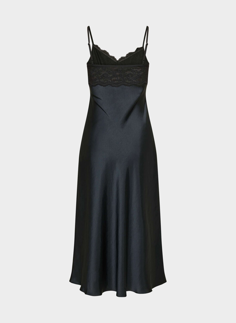 rochie memorize din satin dark navy