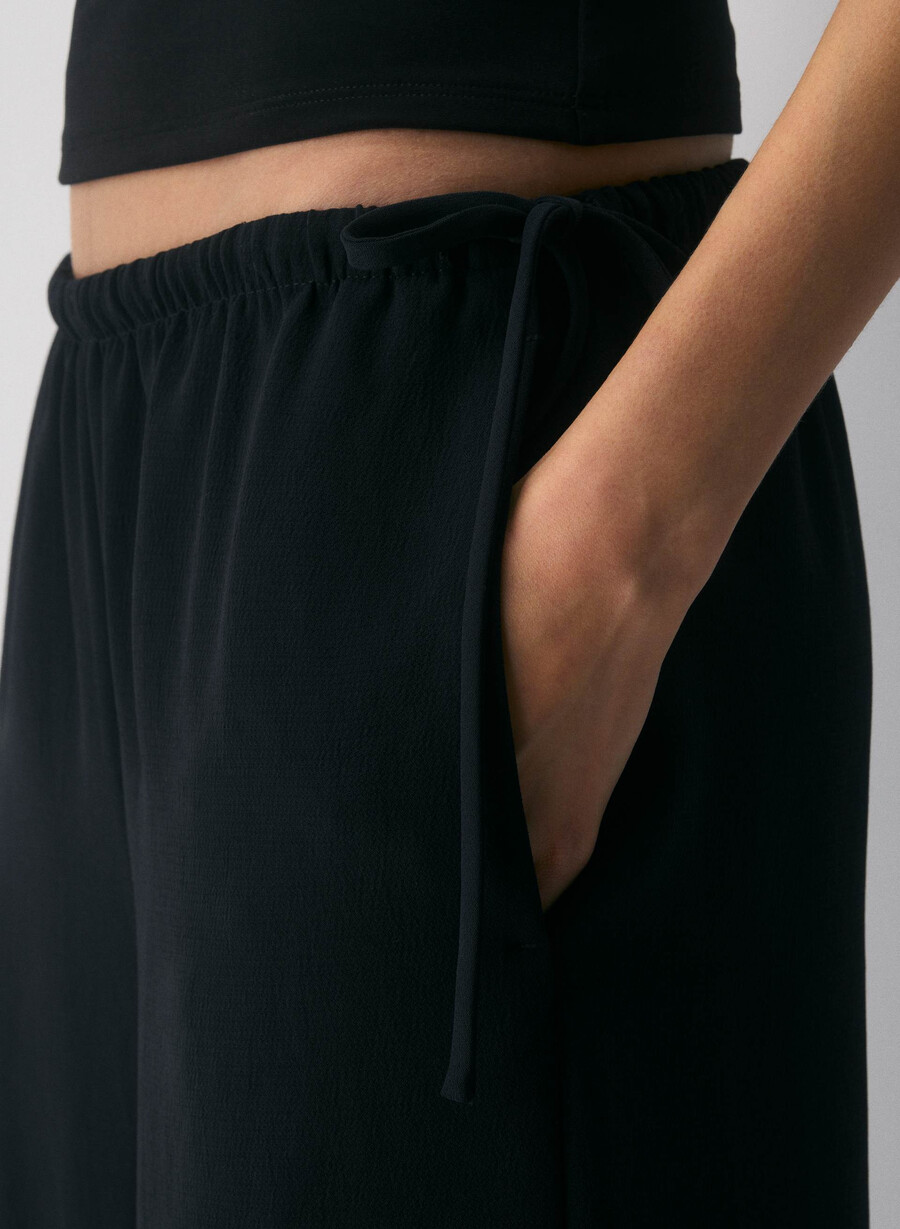 pantalon artisan - crepette negru