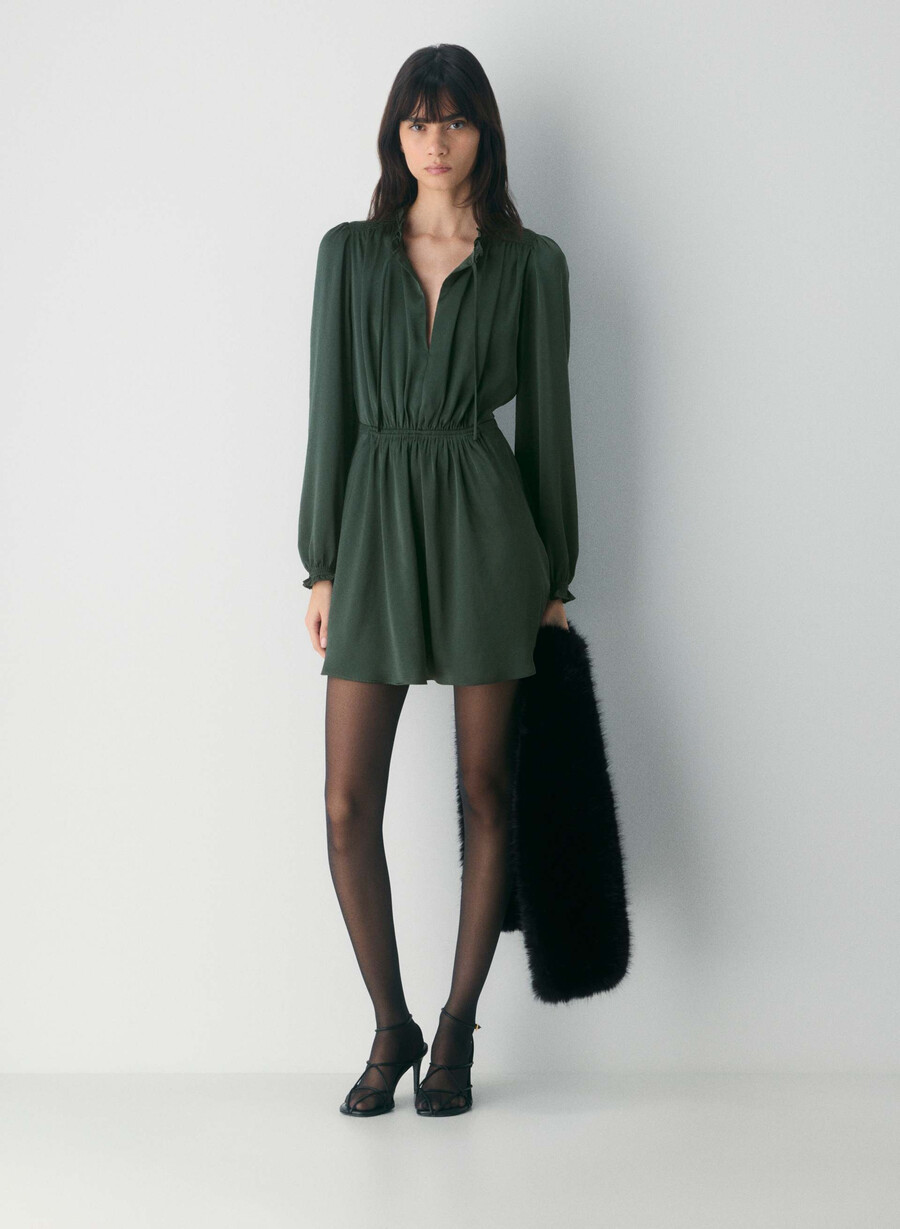 rochie de satin province scarab