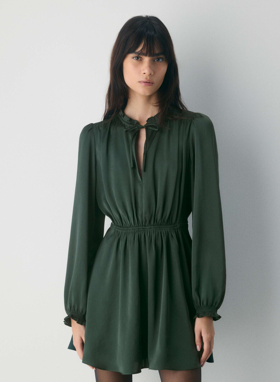 rochie de satin province scarab