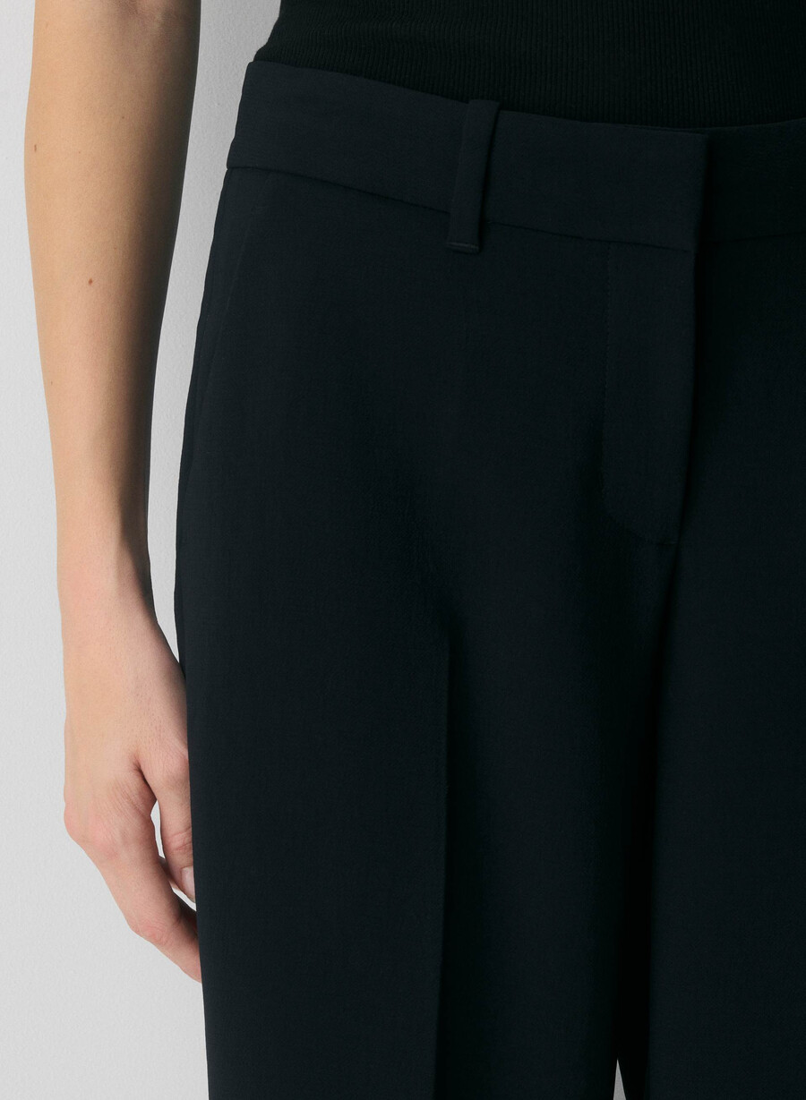 pantalon spire - crepette negru