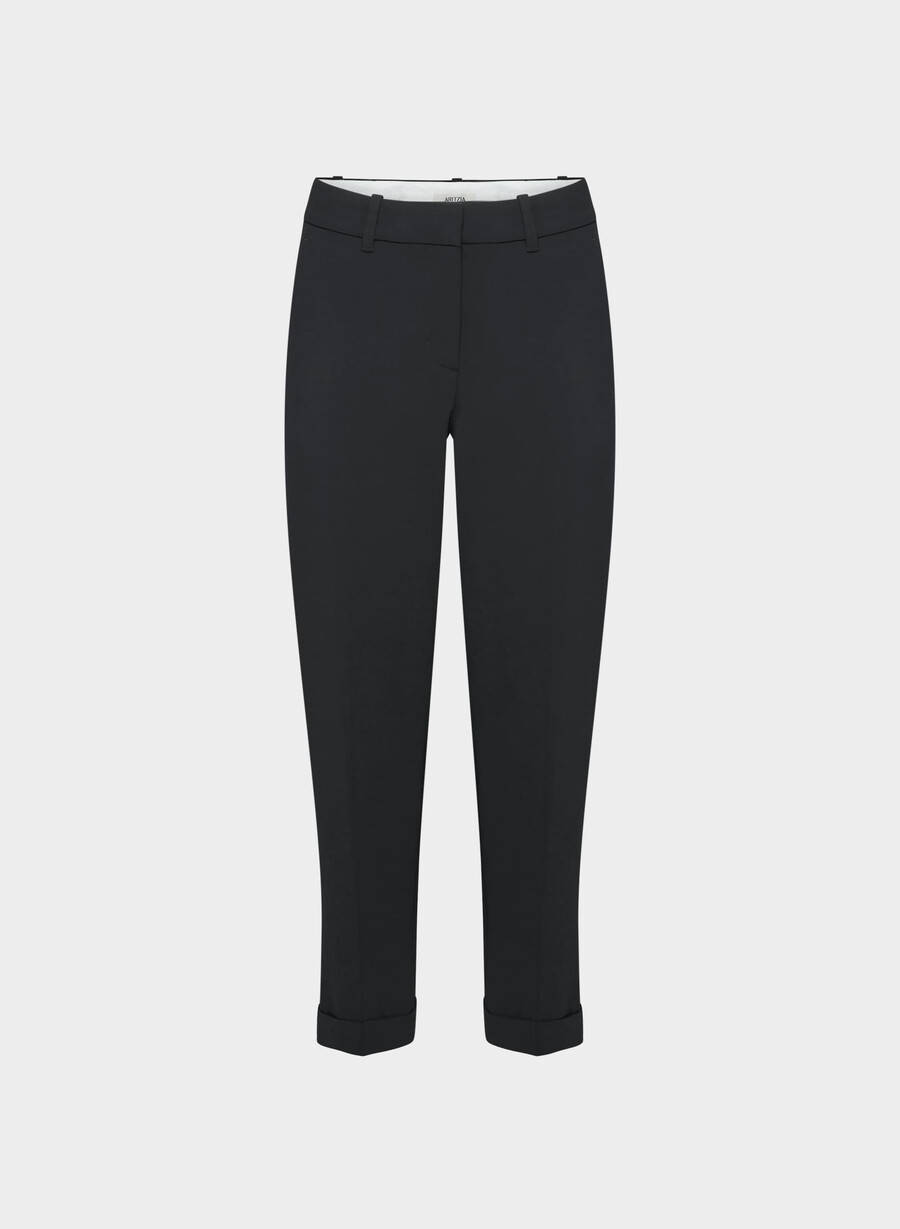 pantalon spire - crepette negru