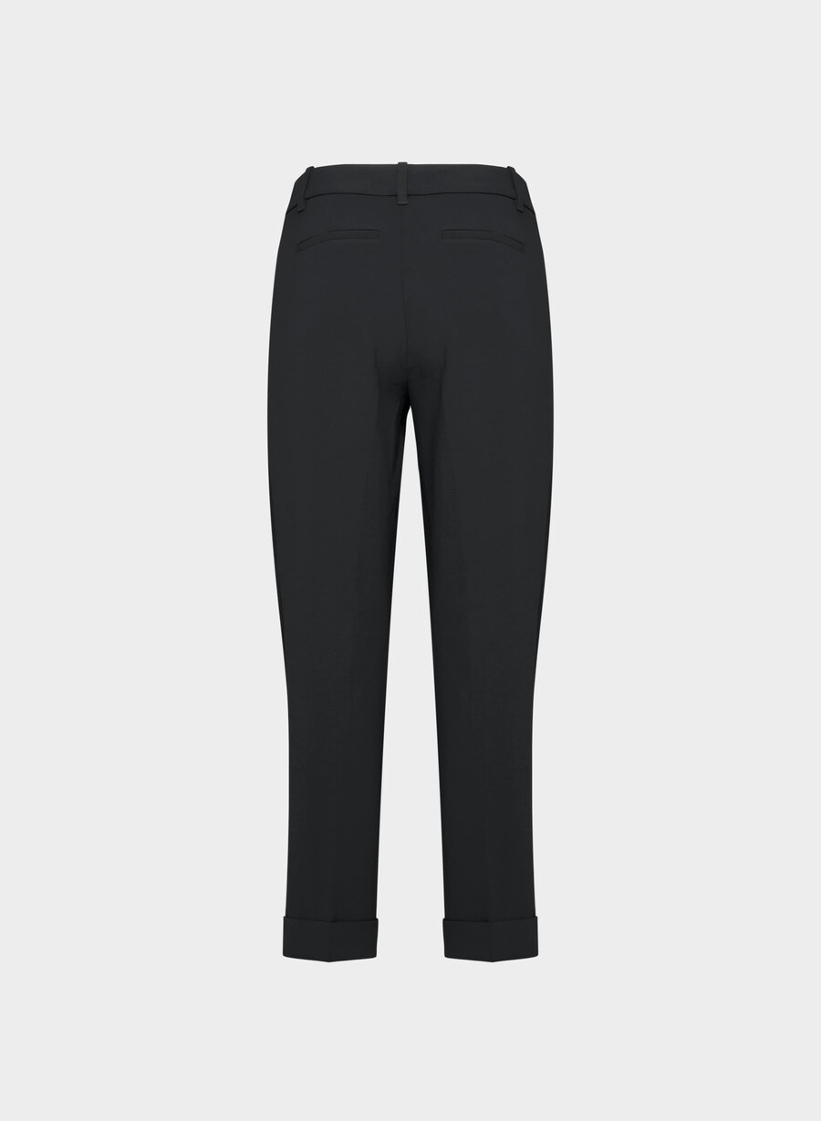 pantalon spire - crepette negru