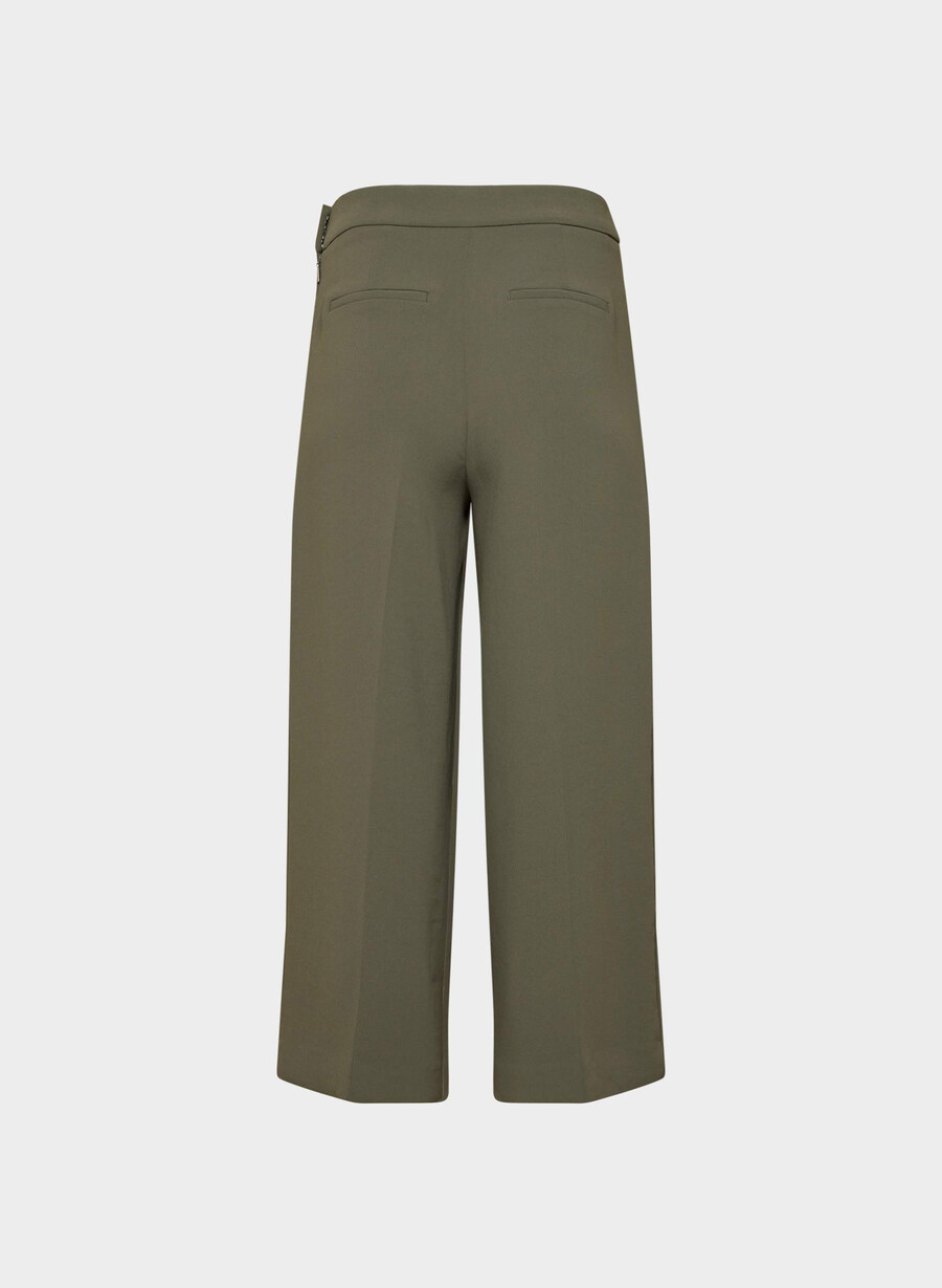 pantaloni podium - crepette dark olive