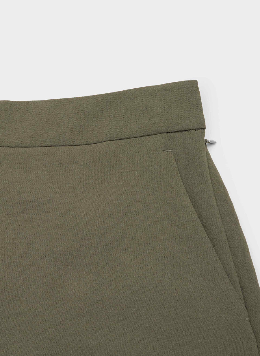 pantaloni podium - crepette dark olive