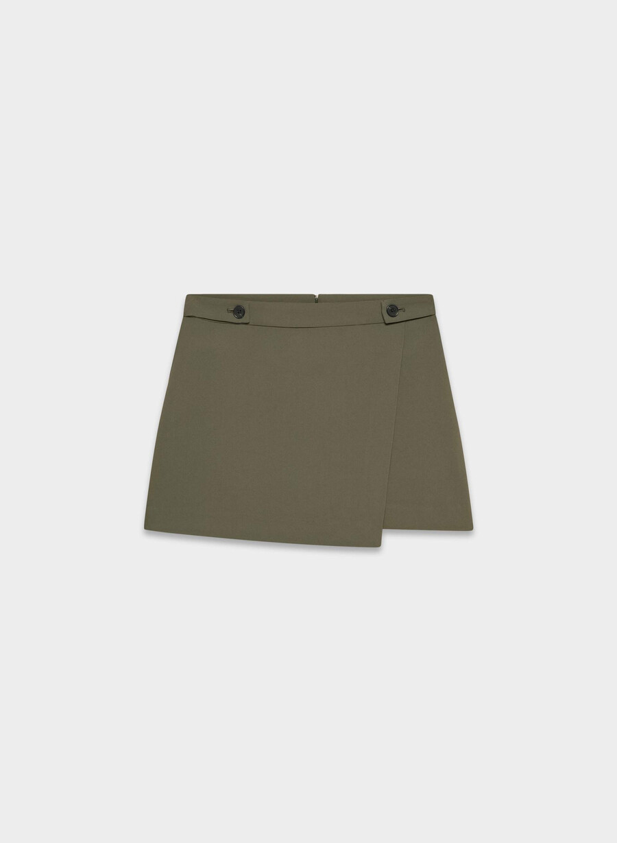 corbel skort - crepette dark olive