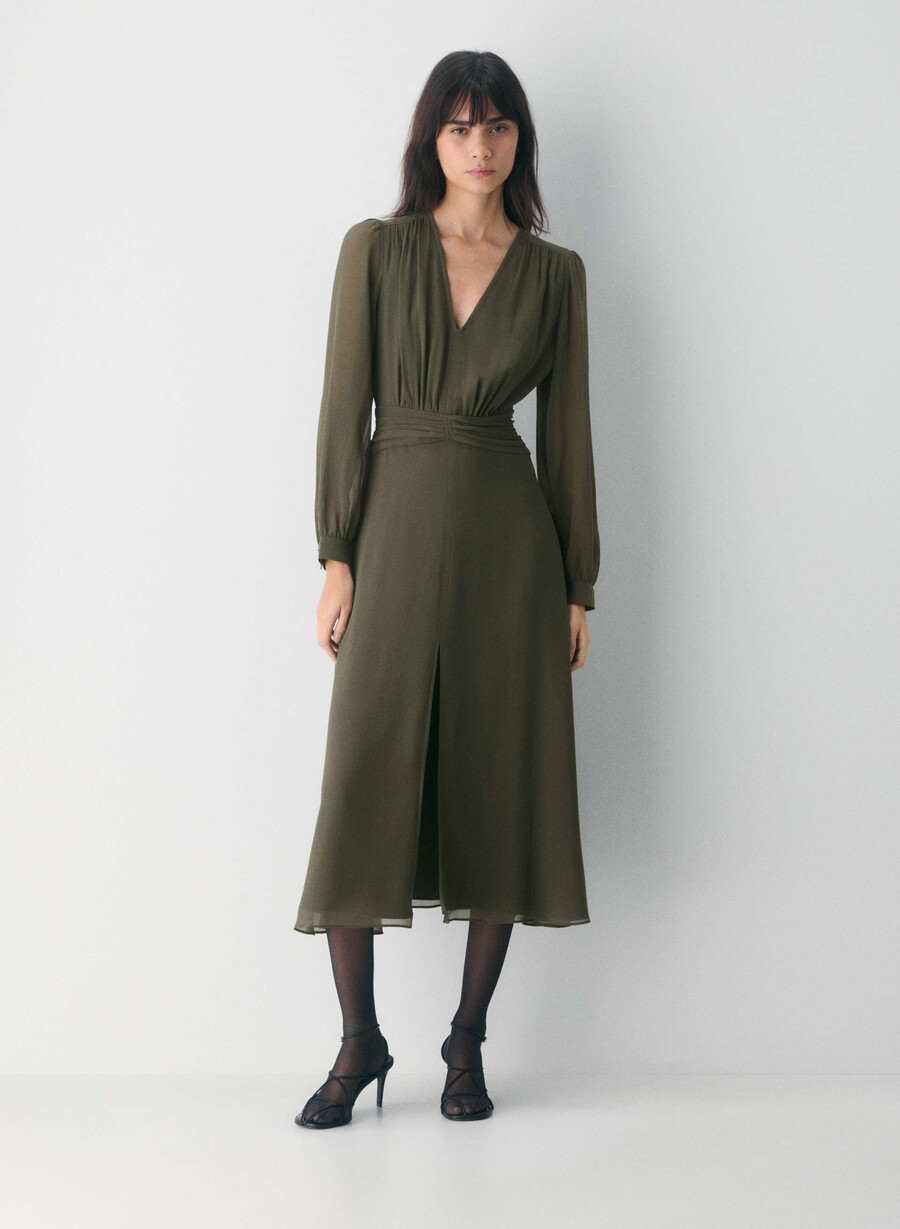 rochie cursivă mĂslin Închis