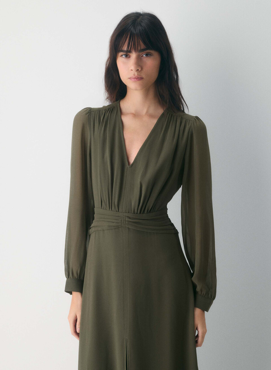rochie cursivă mĂslin Închis
