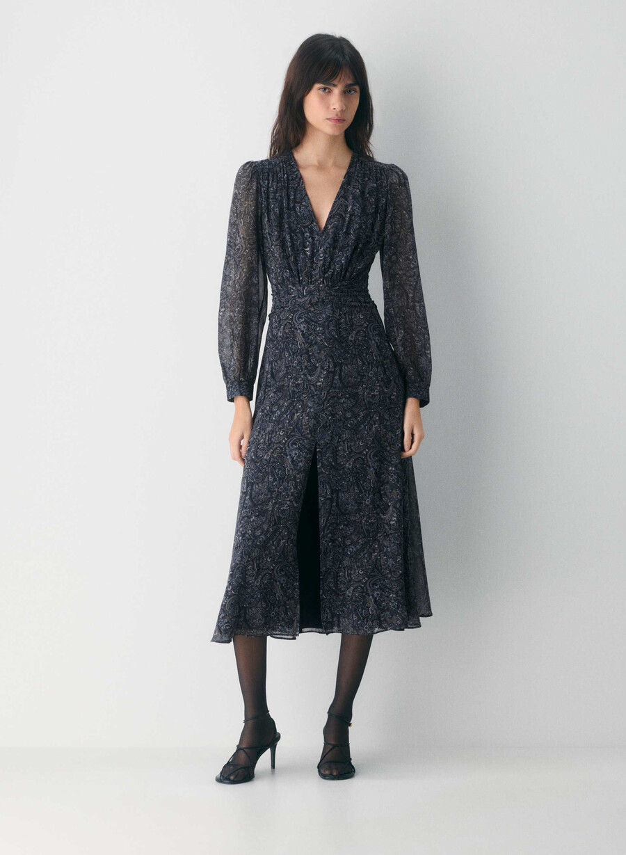 rochie cursivă dark night navytona