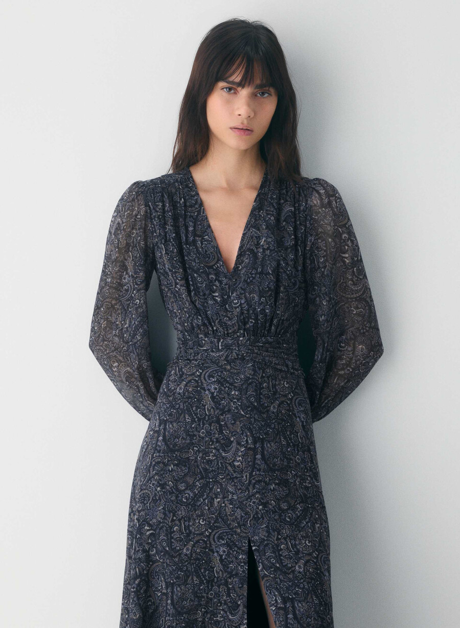 rochie cursivă dark night navytona