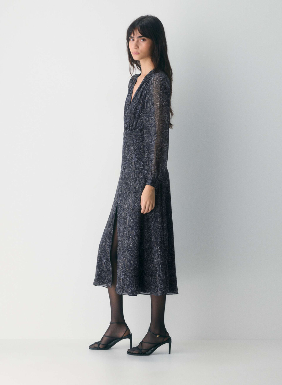 rochie cursivă dark night navytona