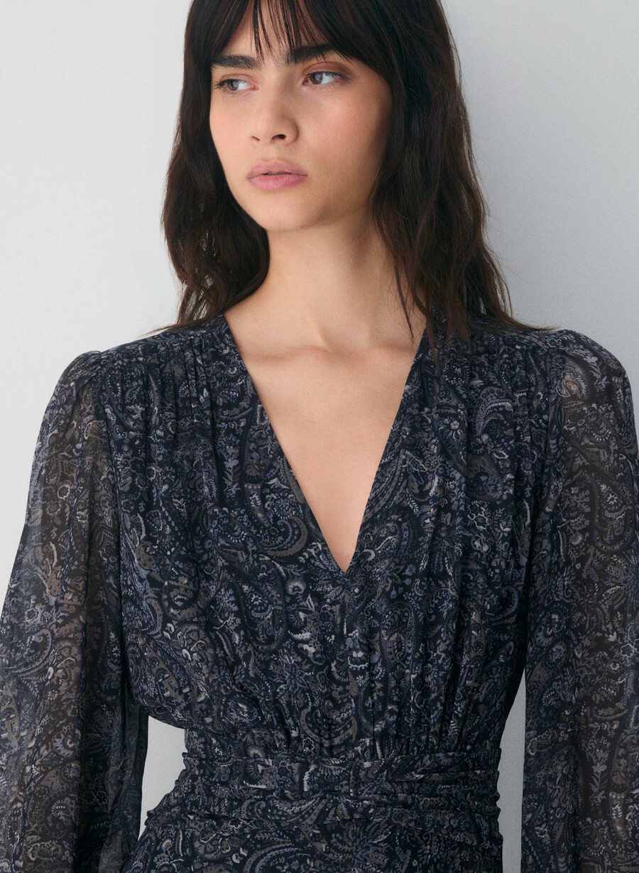 rochie cursivă dark night navytona