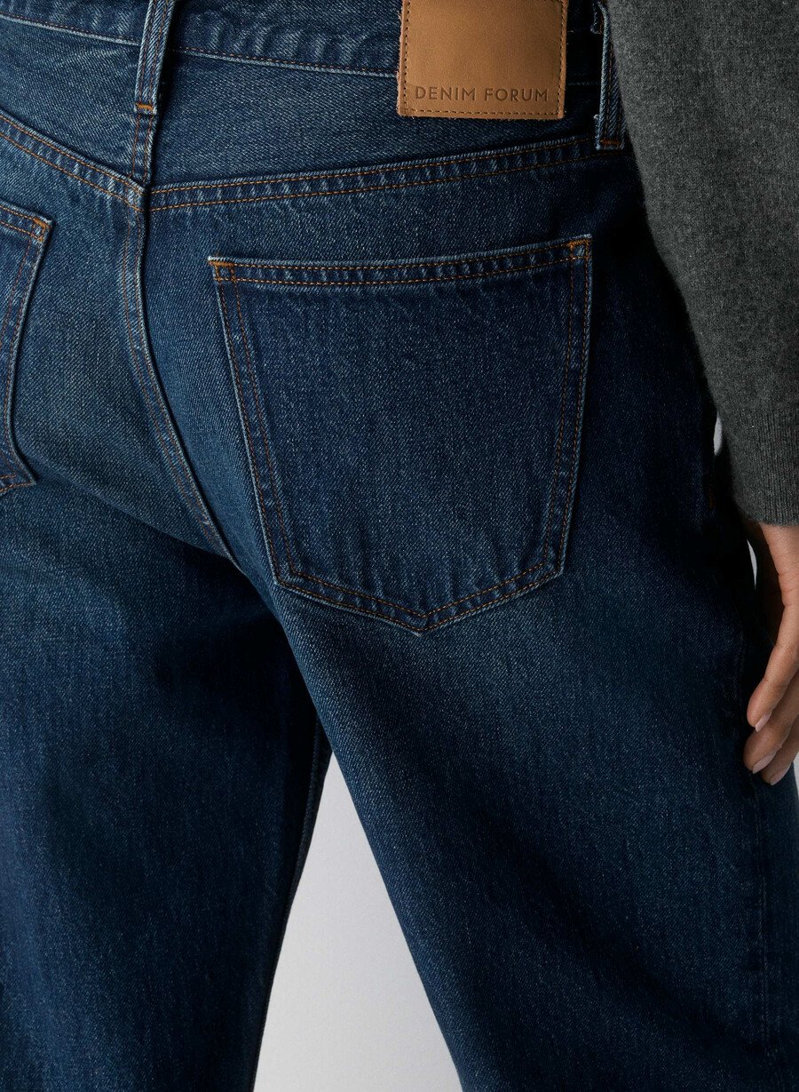 denim forum blugi vintage cu talie joasă și manșete din anii 90 be about albastru Închis