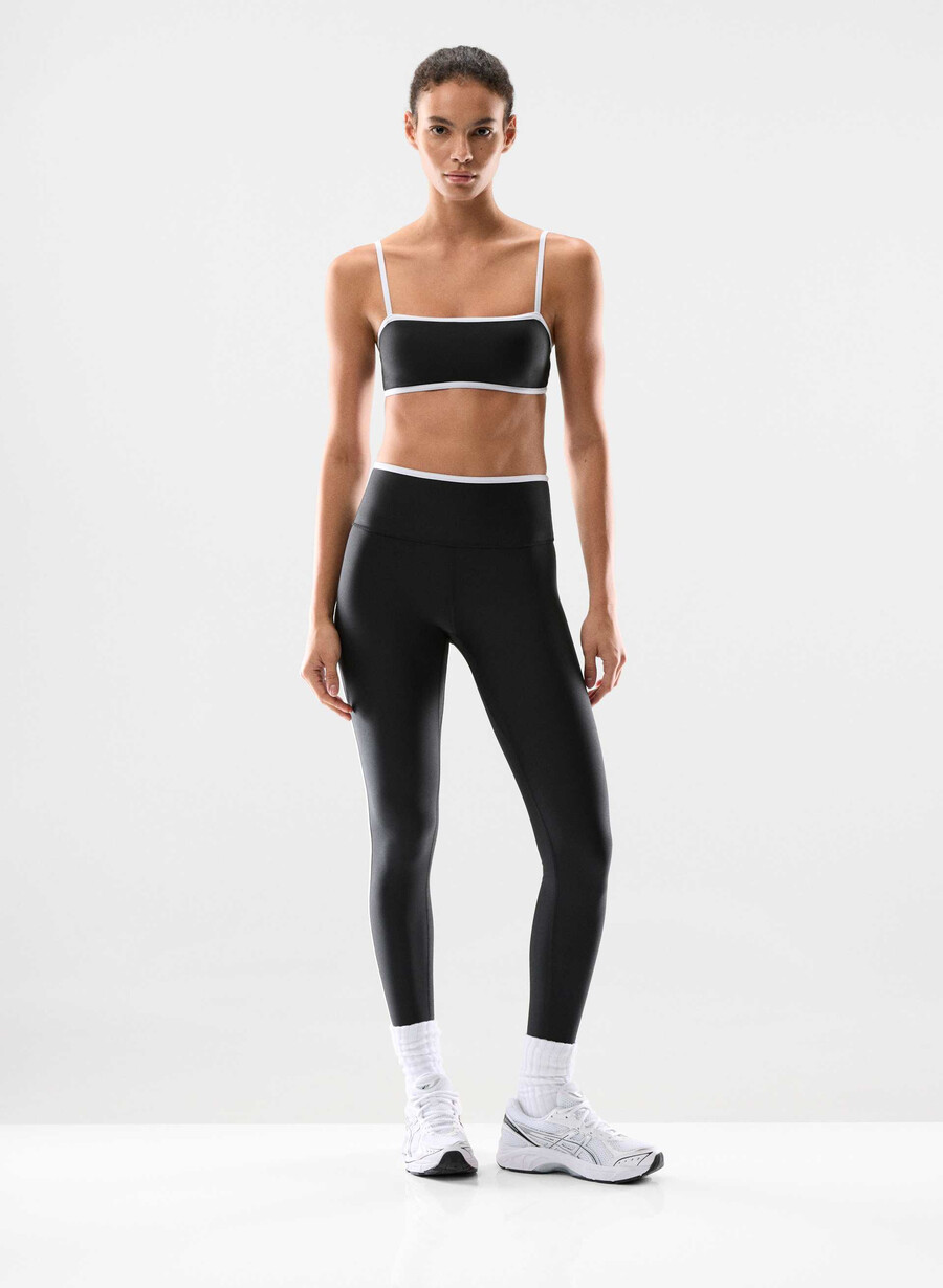 sutien sport glotone showup negru alb aprins