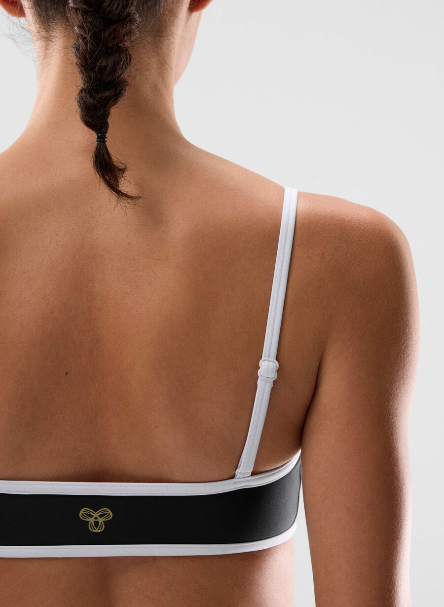 sutien sport glotone showup negru alb aprins