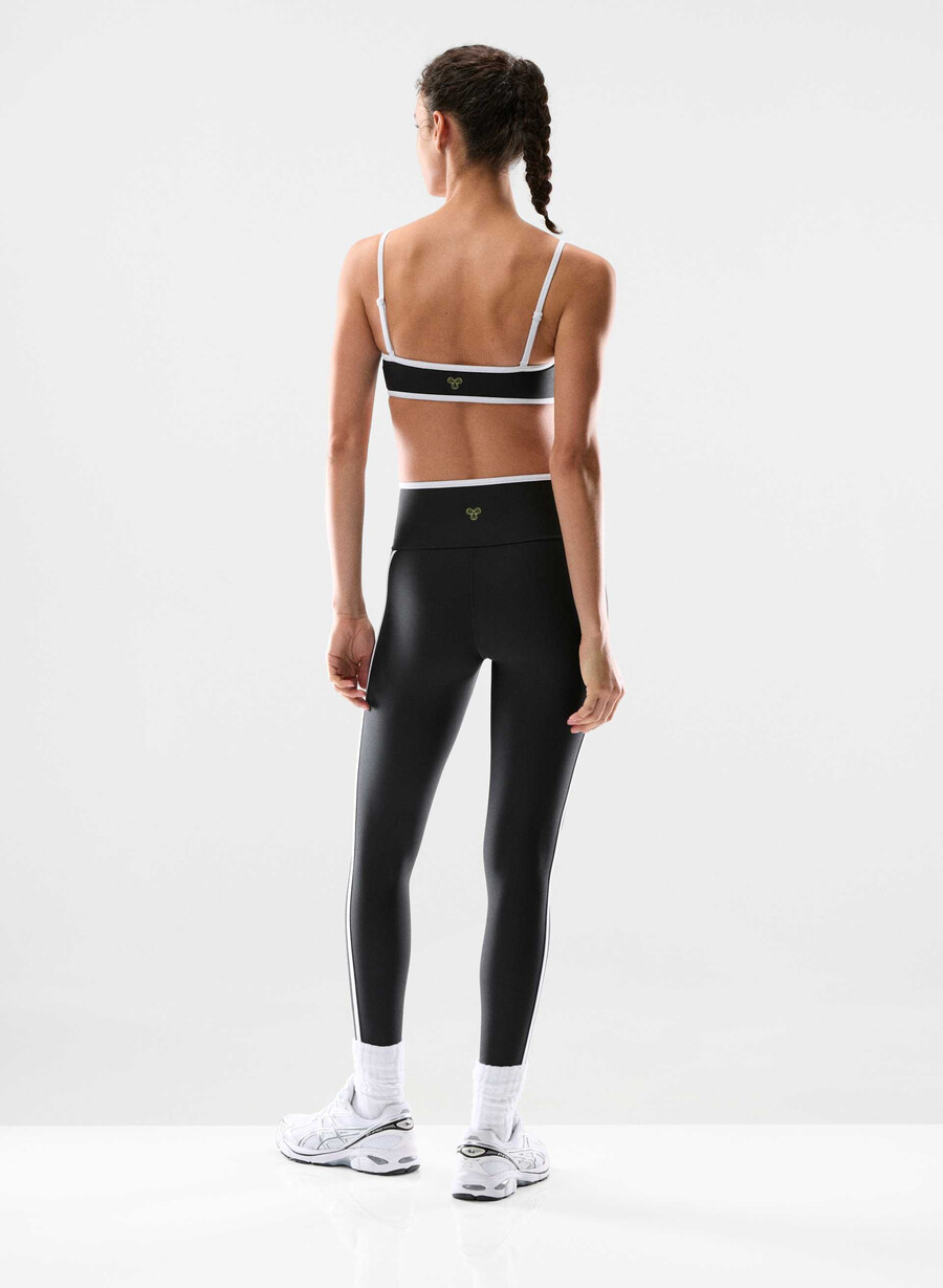 sutien sport glotone showup negru alb aprins