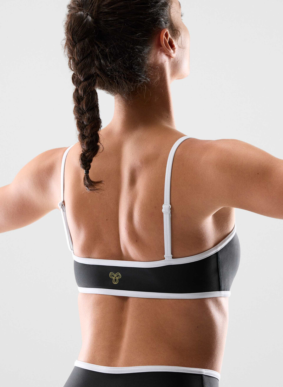 sutien sport glotone showup negru alb aprins