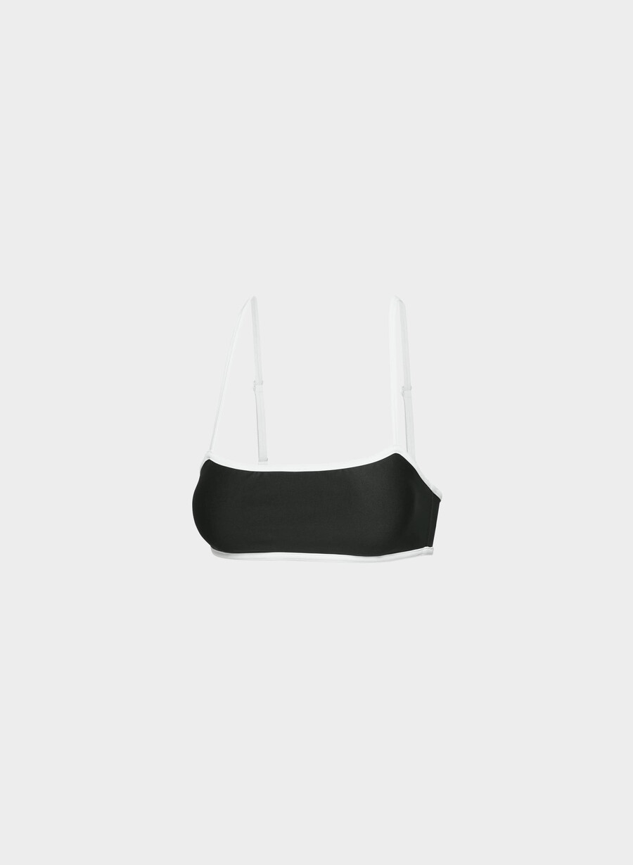 sutien sport glotone showup negru alb aprins