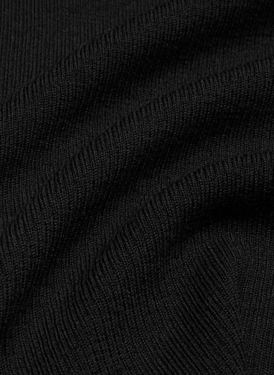 cardigan fieldstone din lână merinos fină negru